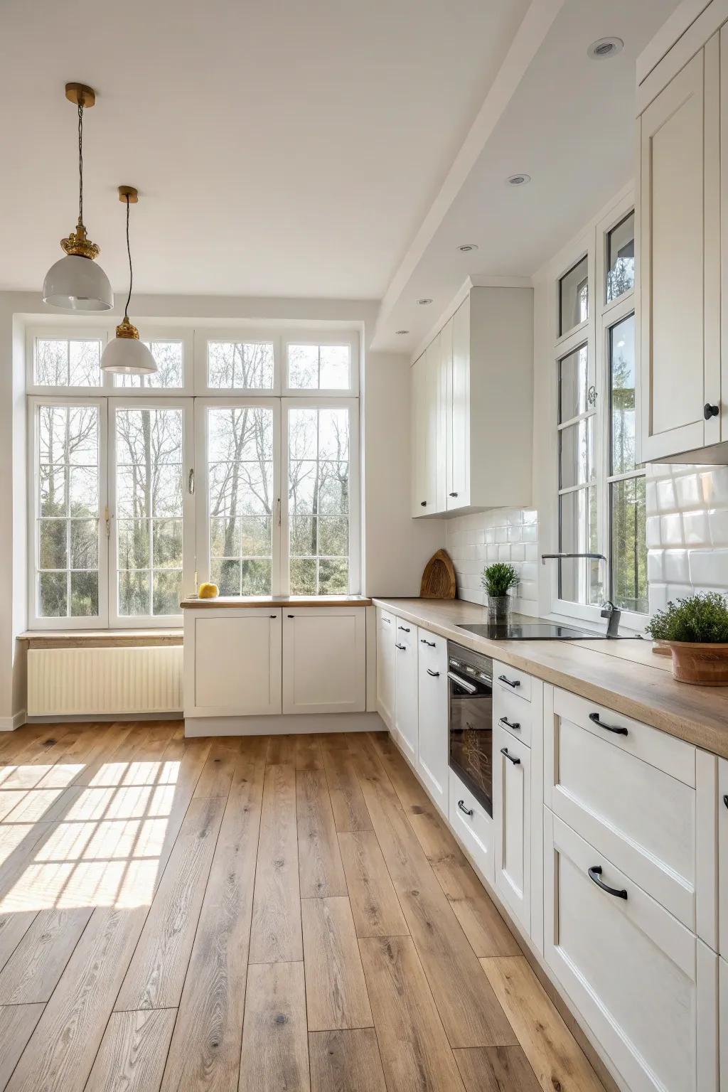 Bright floors for a spacious, airy experience.