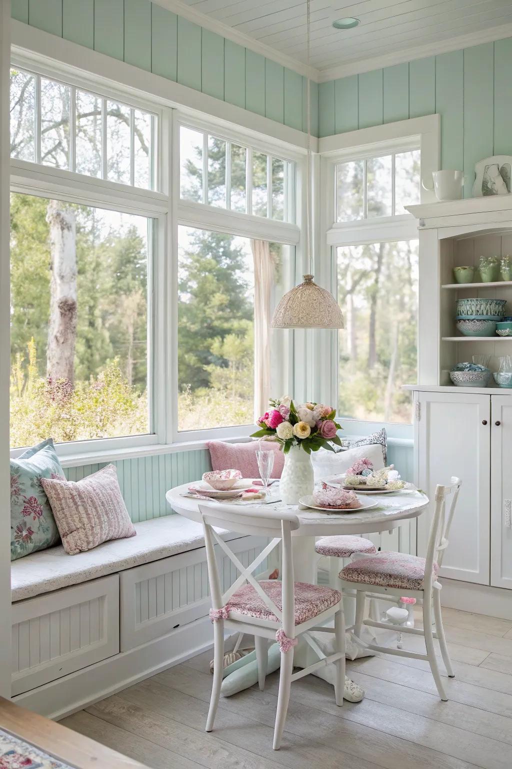 Light colors and natural light create a welcoming atmosphere.