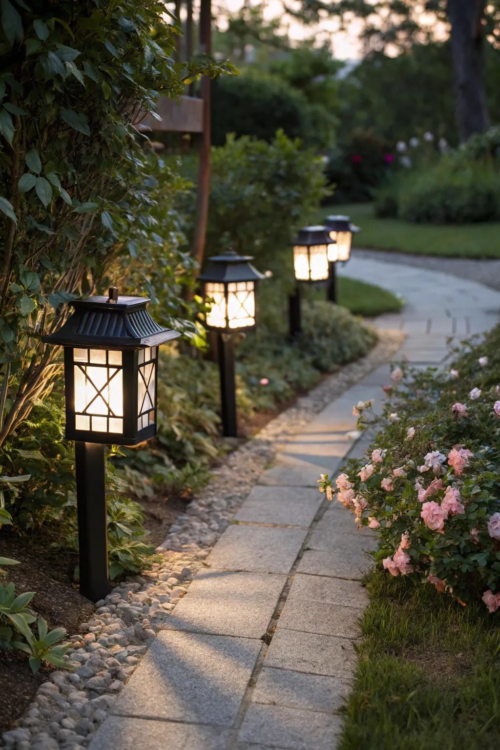 Outdoor luminaries craft an enchanting outdoor escape.