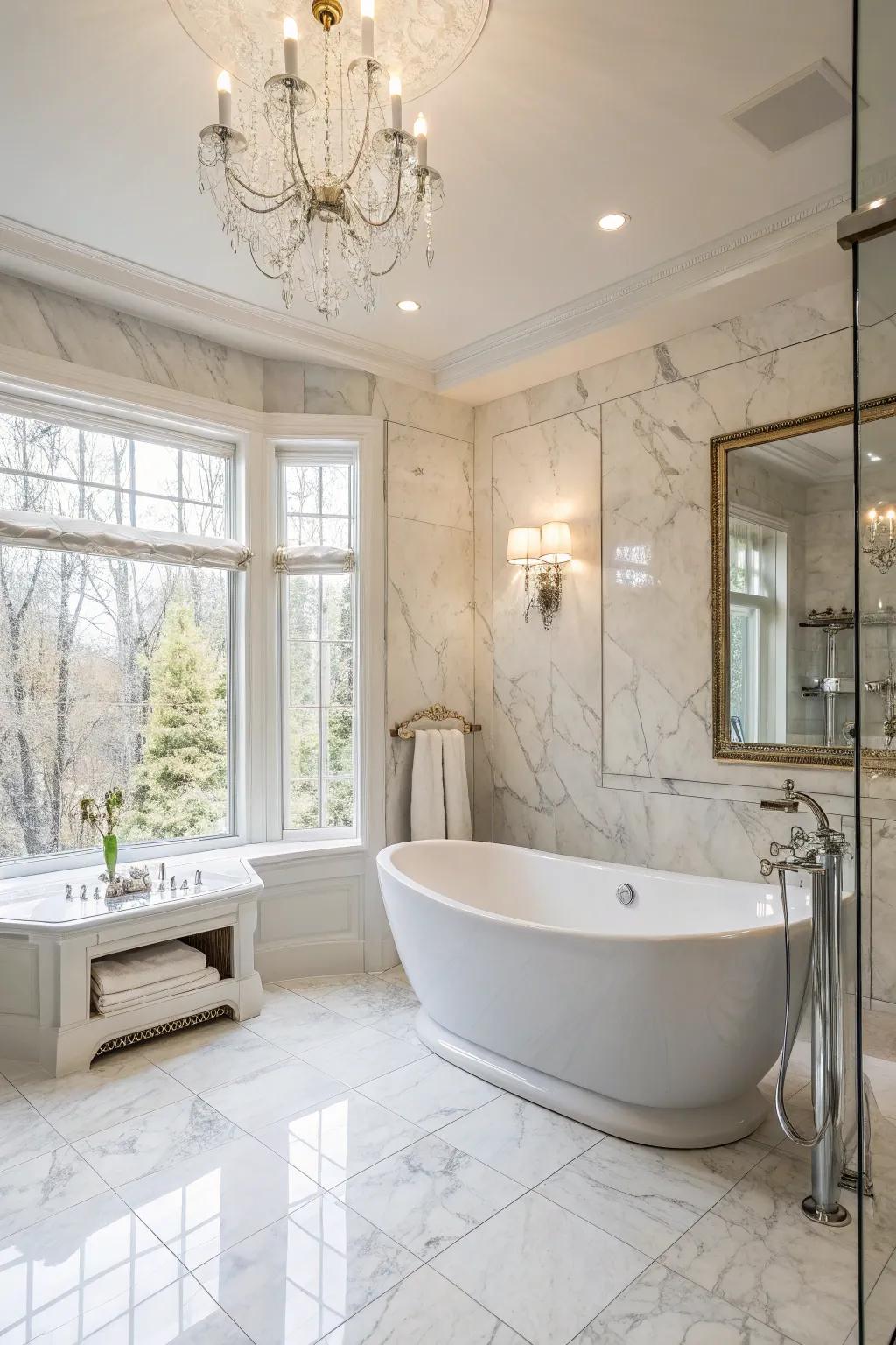 Combine a separate tub with your shower for the best luxury.