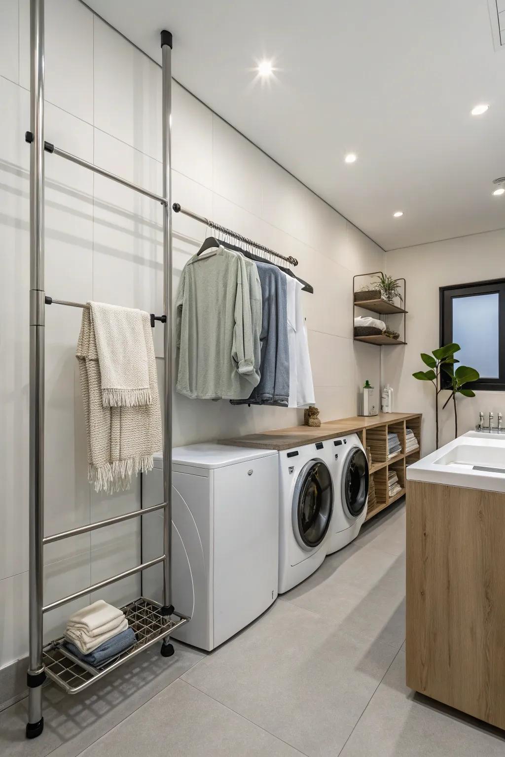 Realize a contemporary aesthetic with minimalist drying solutions.