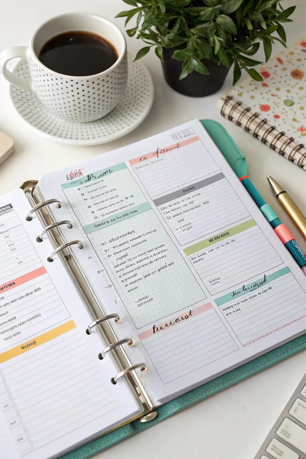 Aims planner sheets to transform aspirations into achievements.