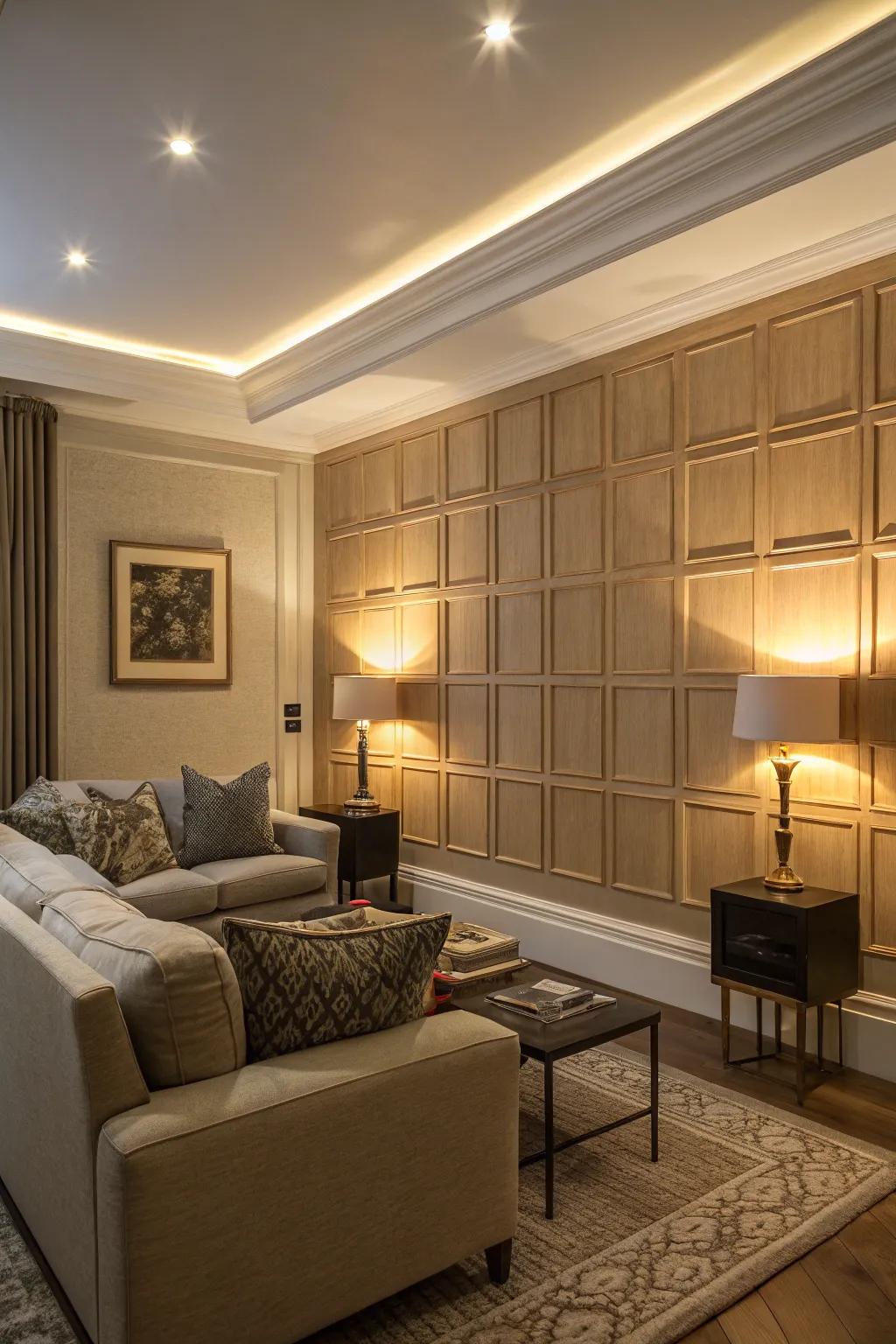 Elevate your panels with lighting that adds flair and depth.