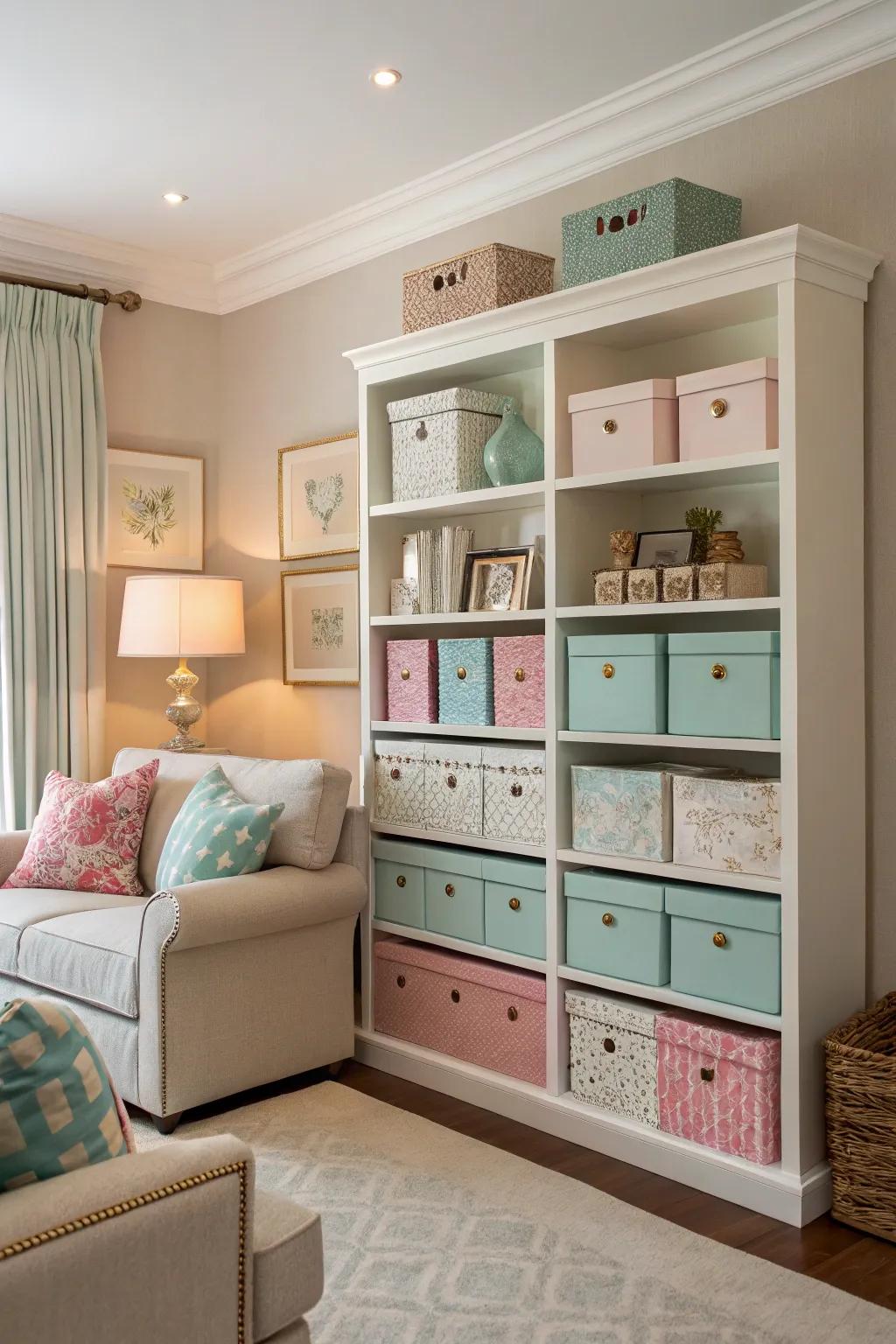 Boxes that look good offer stylish and storage.