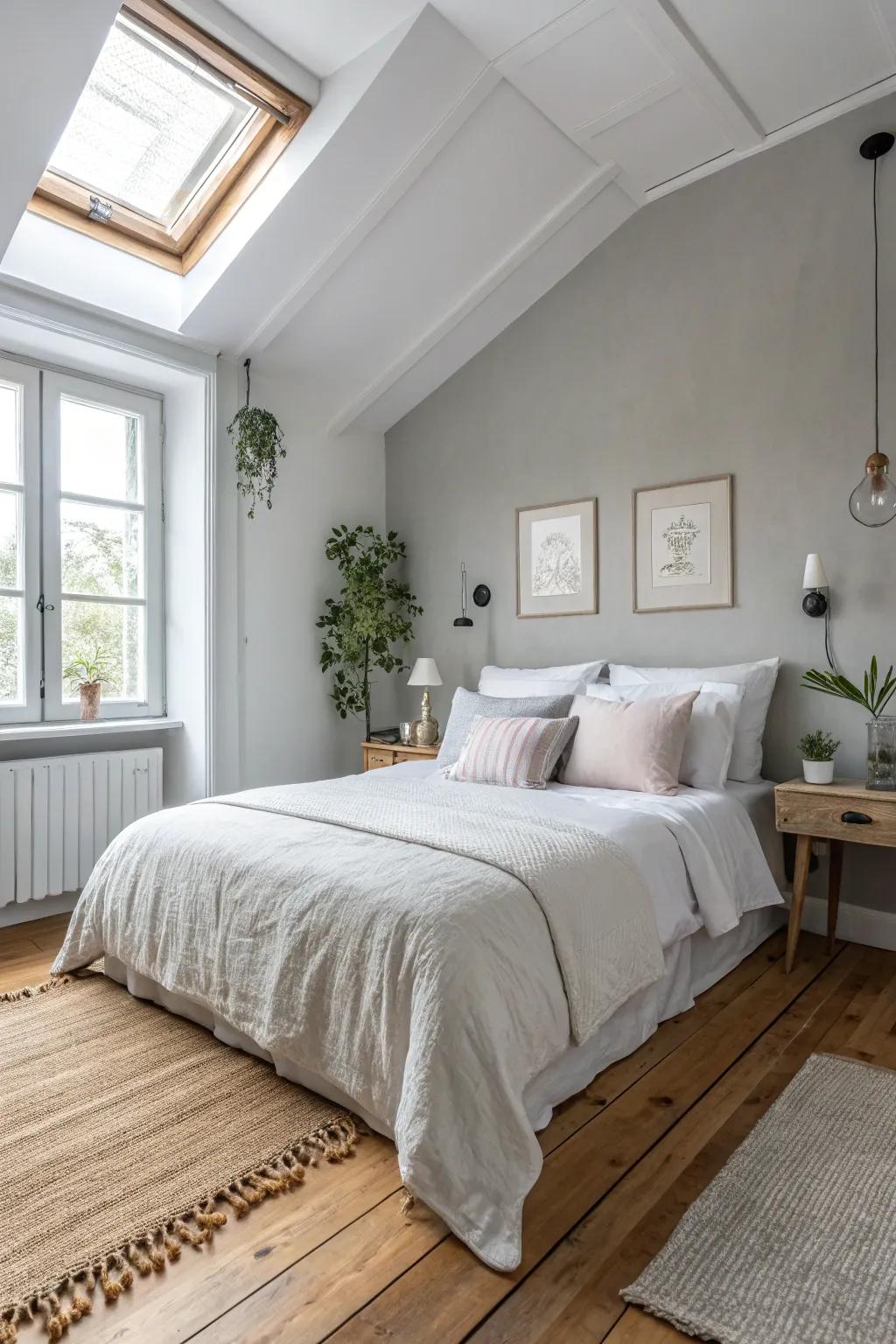 Establish serenity through gentle, neutral colors.