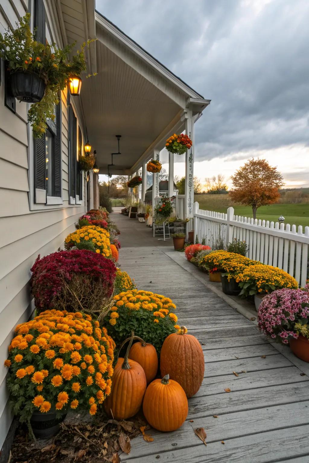 Seasonal decor keeps a porch fresh and inviting all year.