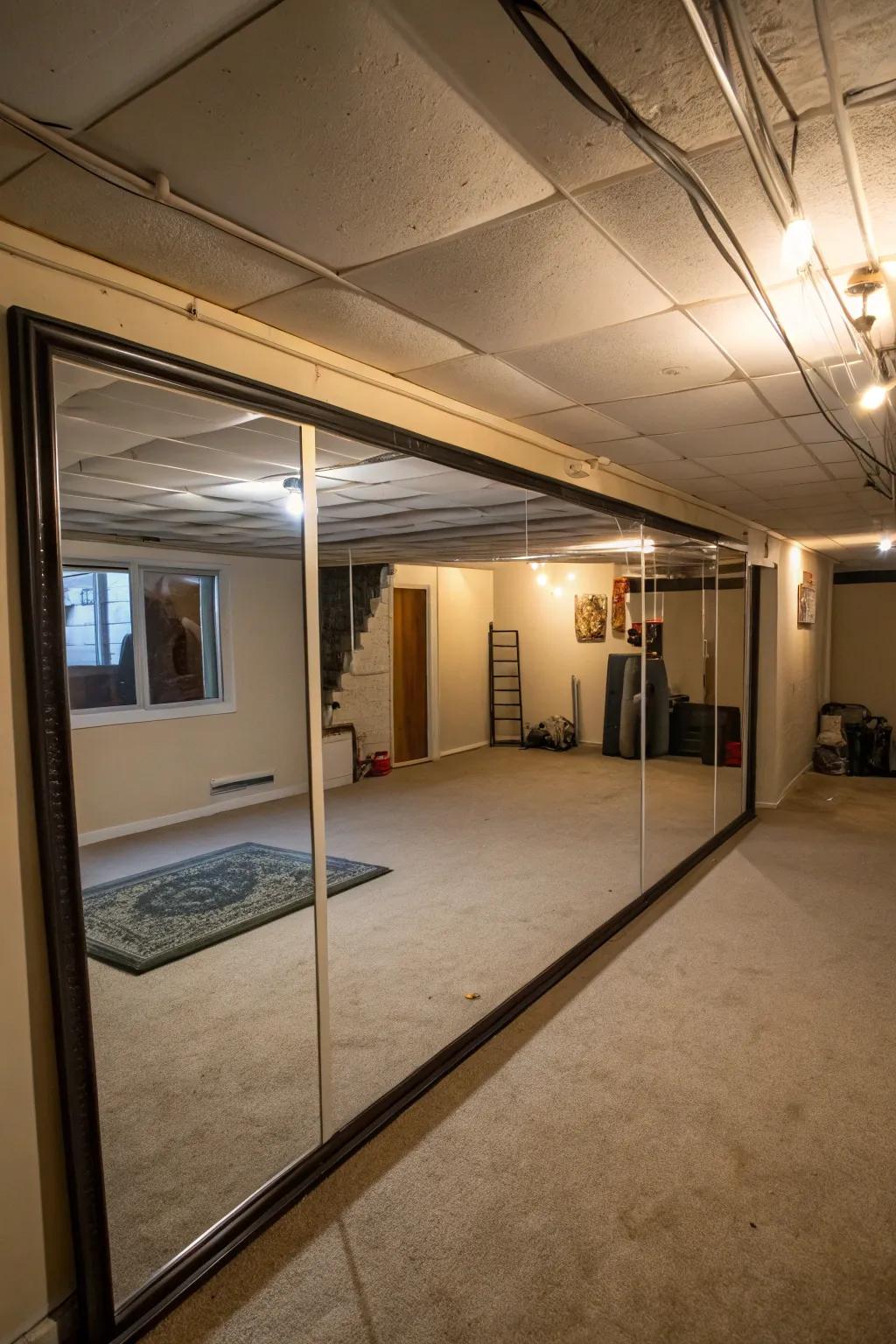 Mirrors make the room feel larger and amplify light.