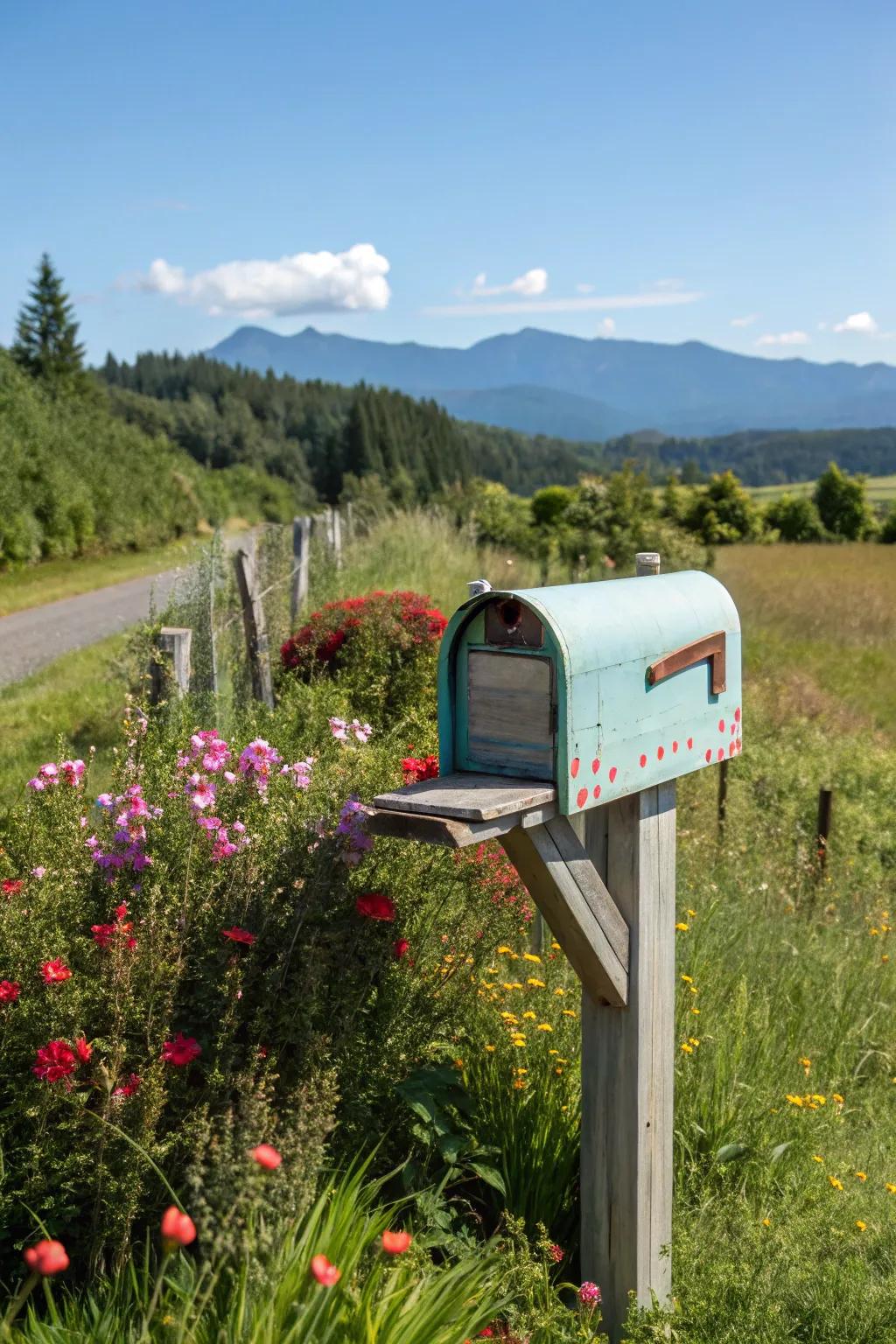 A well-integrated mailbox becomes a striking focal point