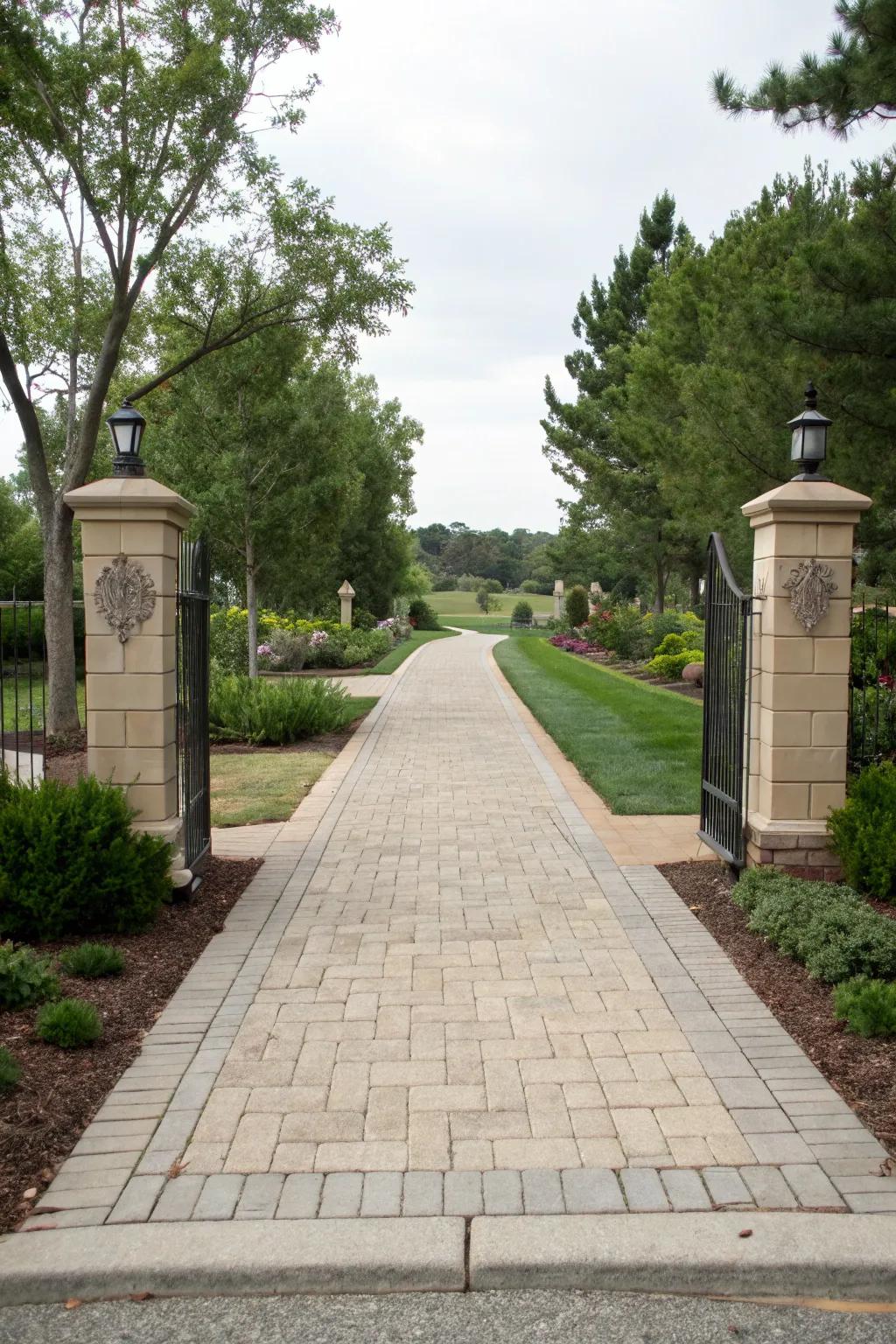 Stylish walkways guiding visitors to the entrance.