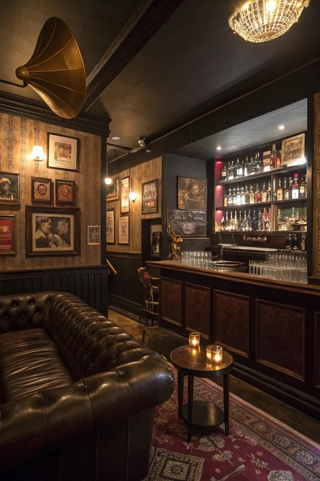 Add intrigue with a hidden speakeasy in your man cave.