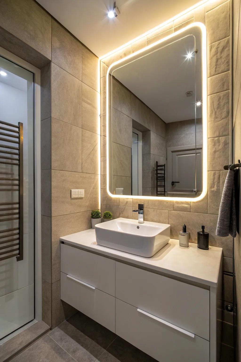 Built-in lighting elevates both panache and function.