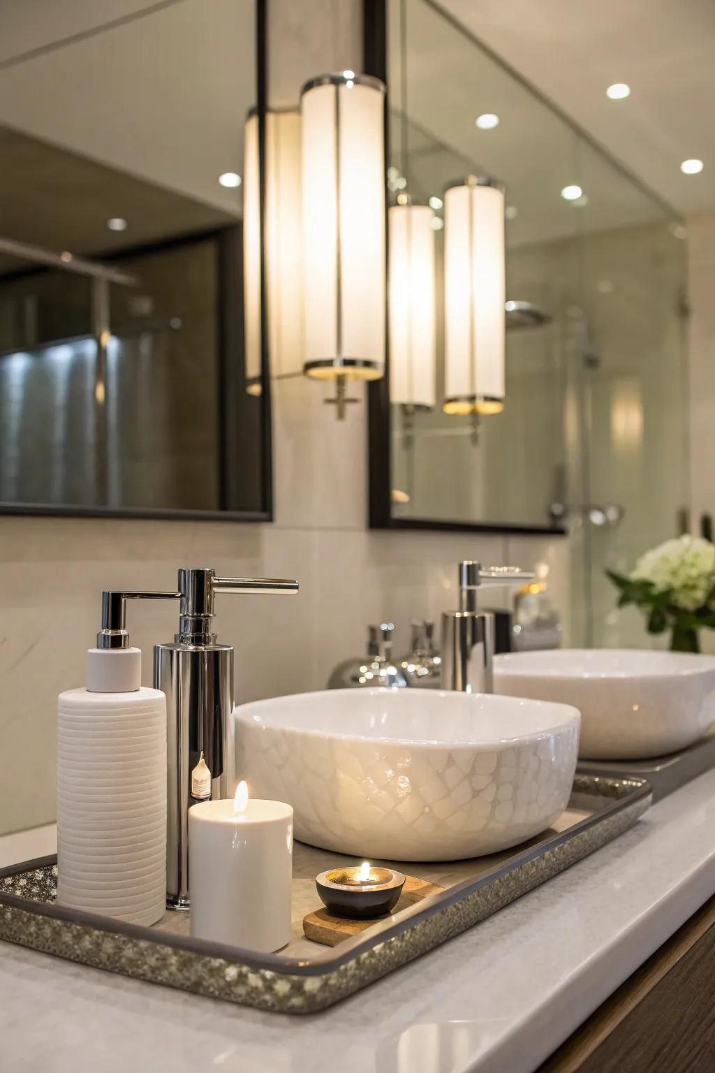 Stylish fixtures infuse elegance into any bathroom design.