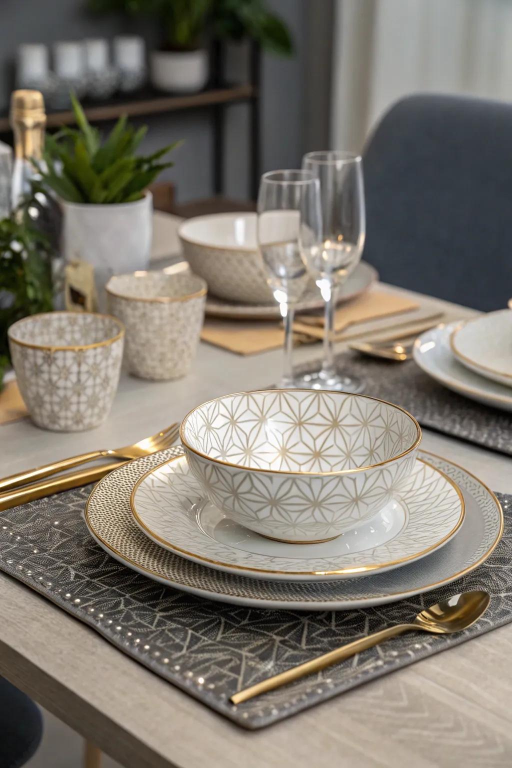 Striking serving pieces bring elegance to any meal.