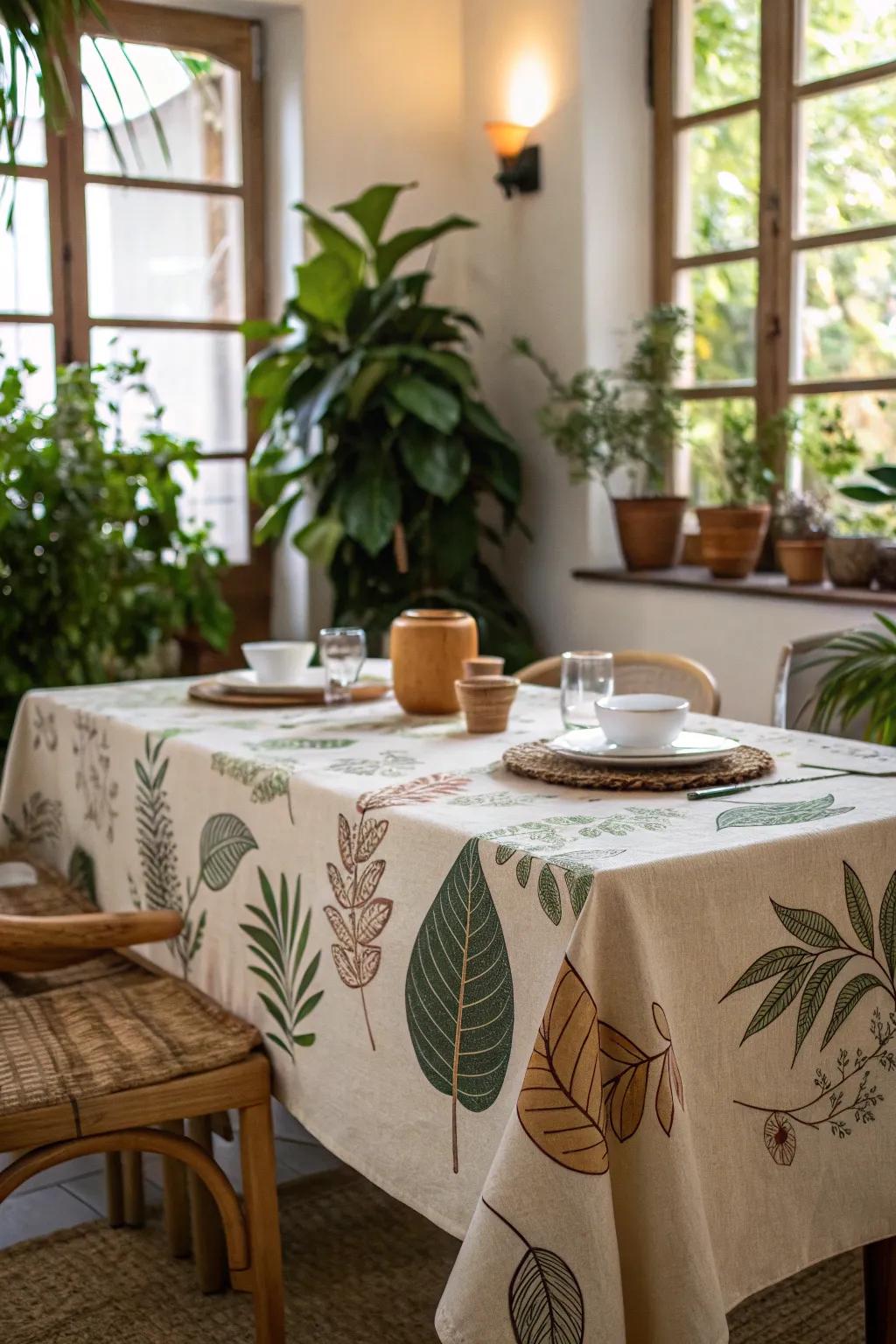 Natural features create a refreshing dining atmosphere.