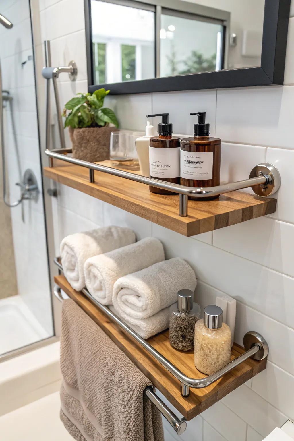 Unified storage and vogue through a levitating ledge.