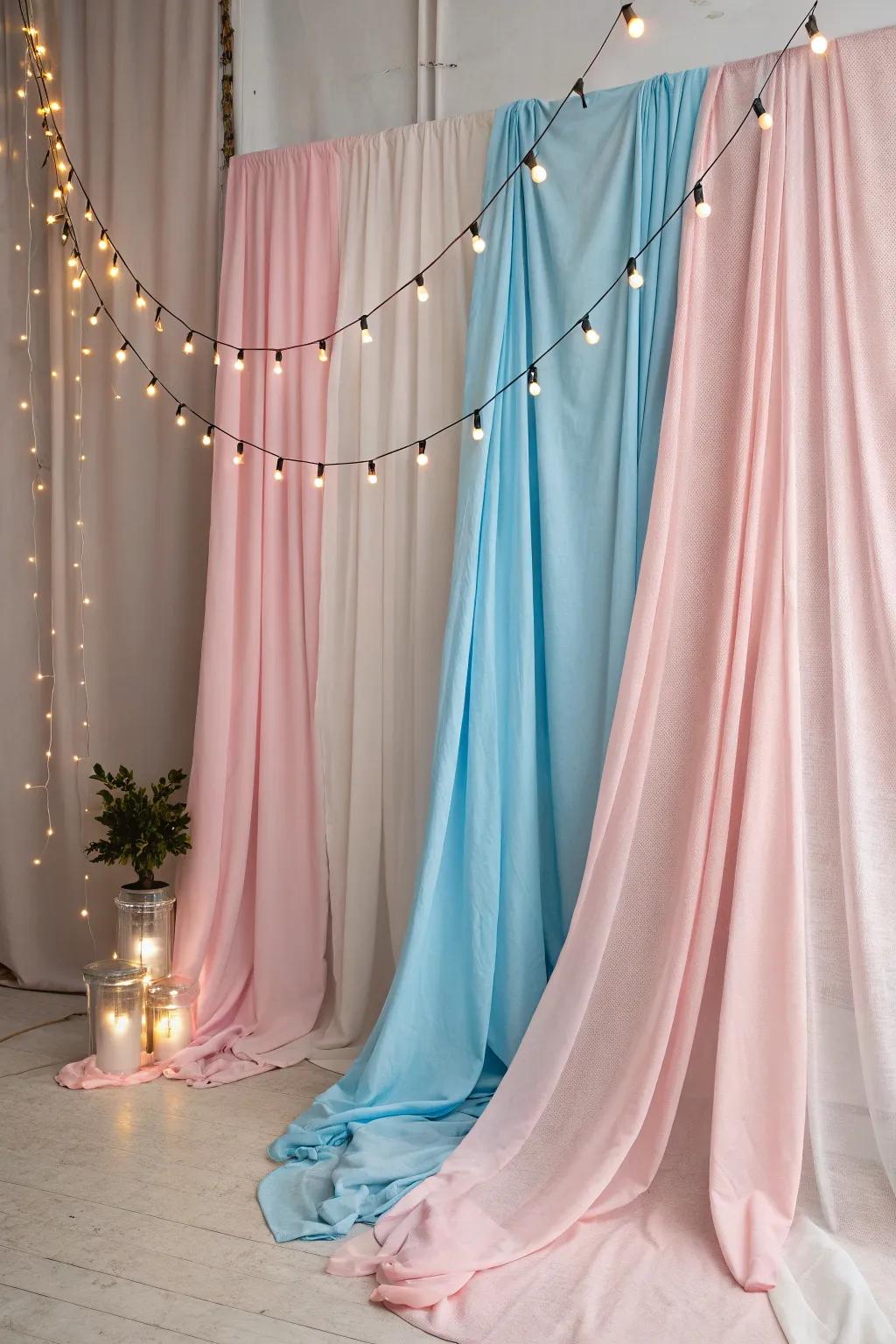 Create a serene Mother's Day setting with pastel hues.