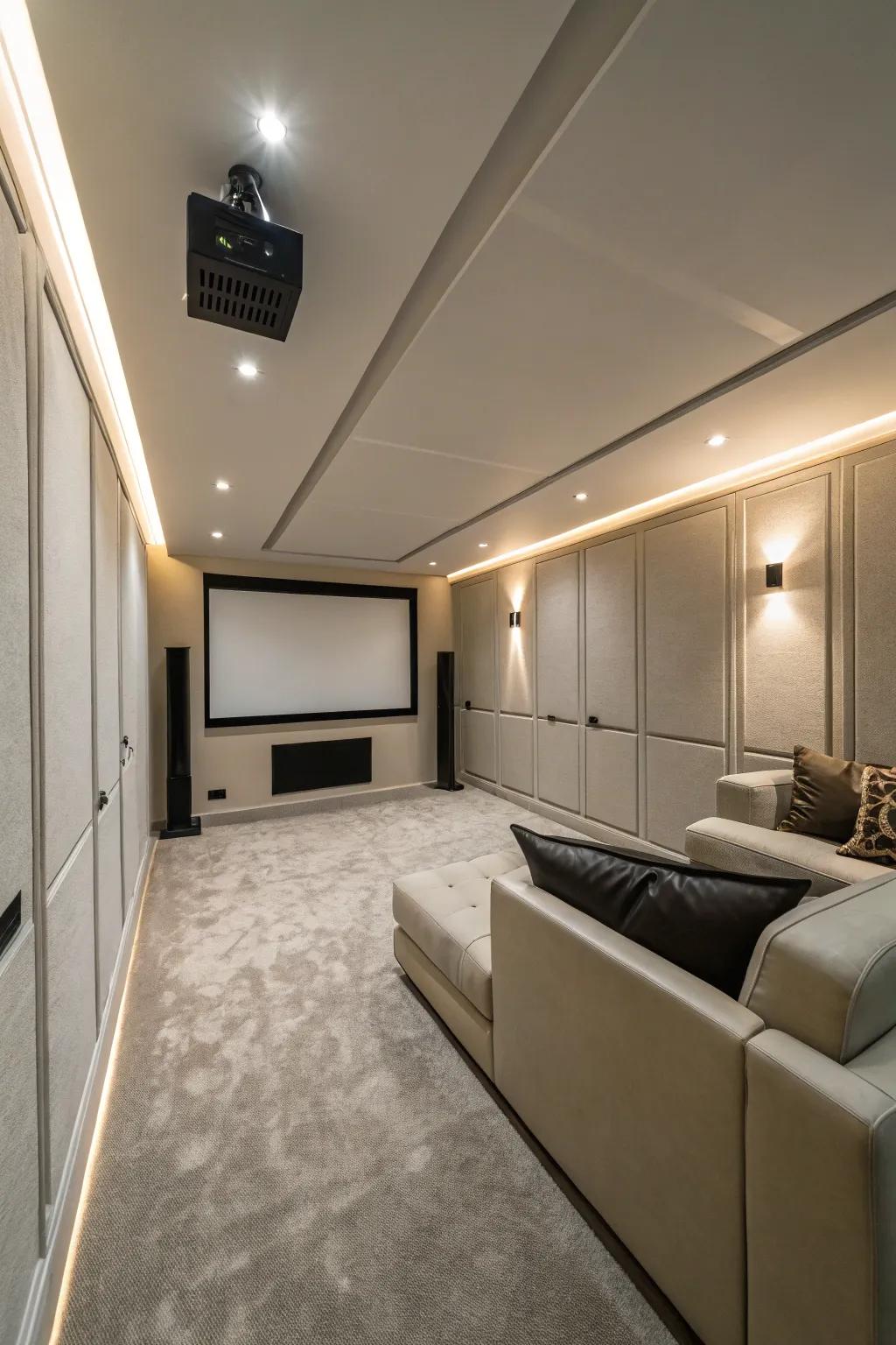 Simple designs keep narrow spaces feeling open.