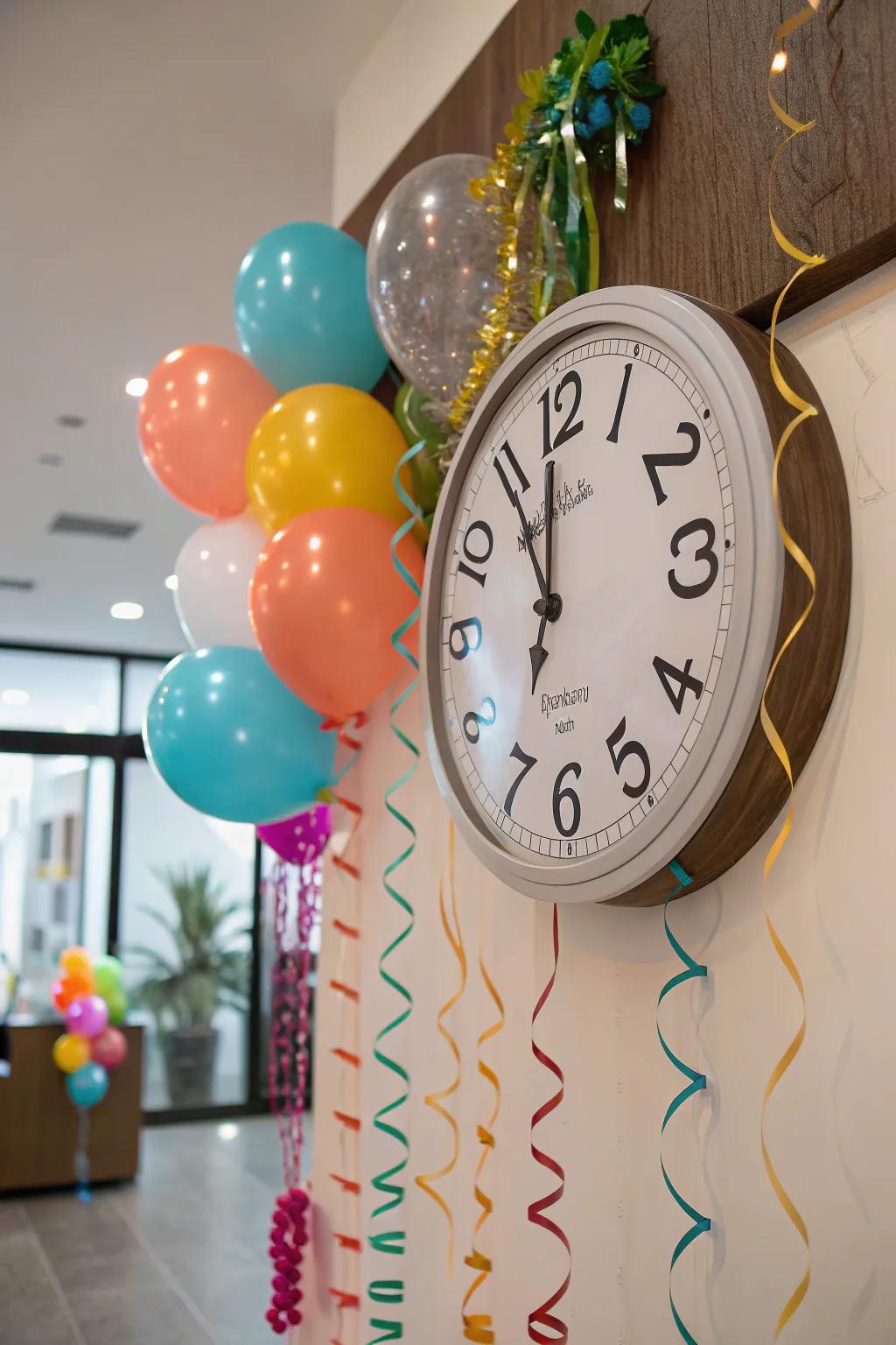 A countdown clock display that adds excitement to the evening.