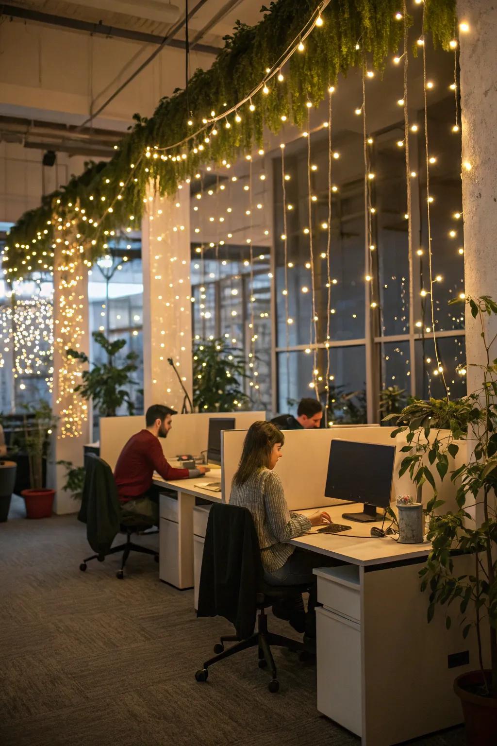 Strand illuminations append a dash of magic to the workspace.
