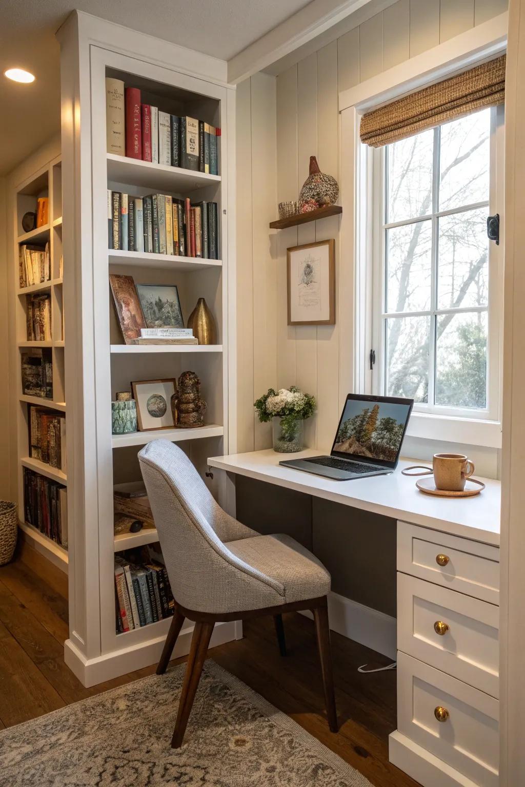 Hidden spaces provide a peaceful retreat for individual work.