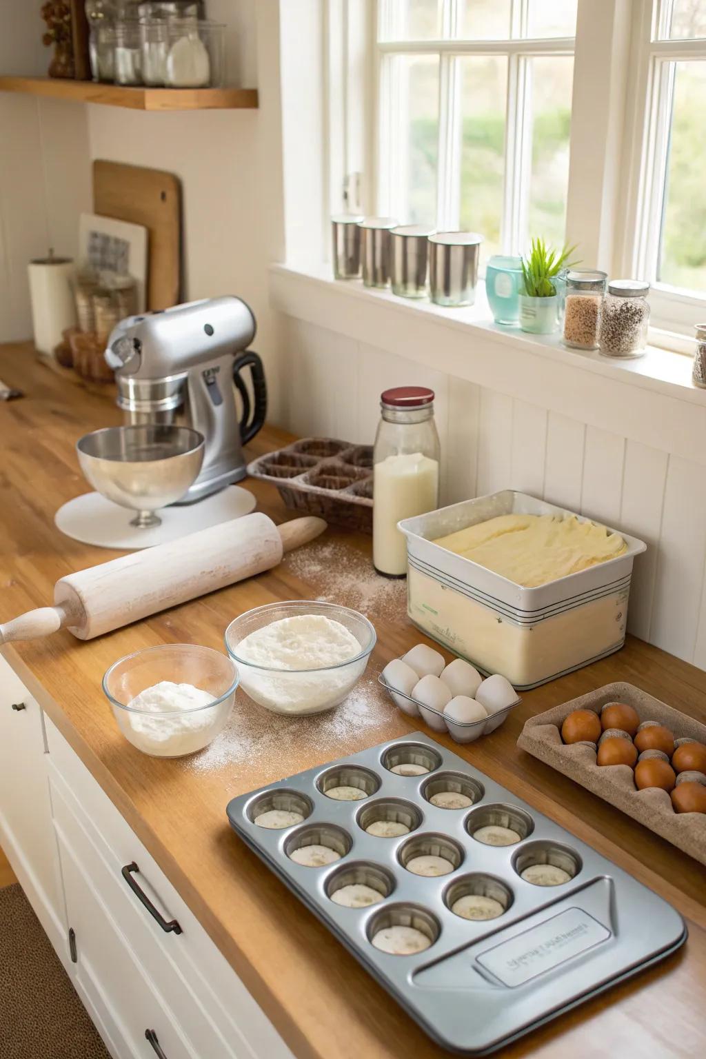 An area just for baking makes things easier and more fun.