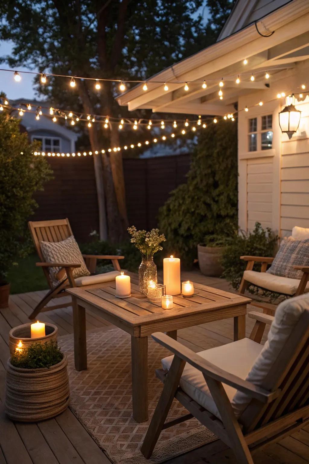 Patio candles can revitalize your outdoor living area.