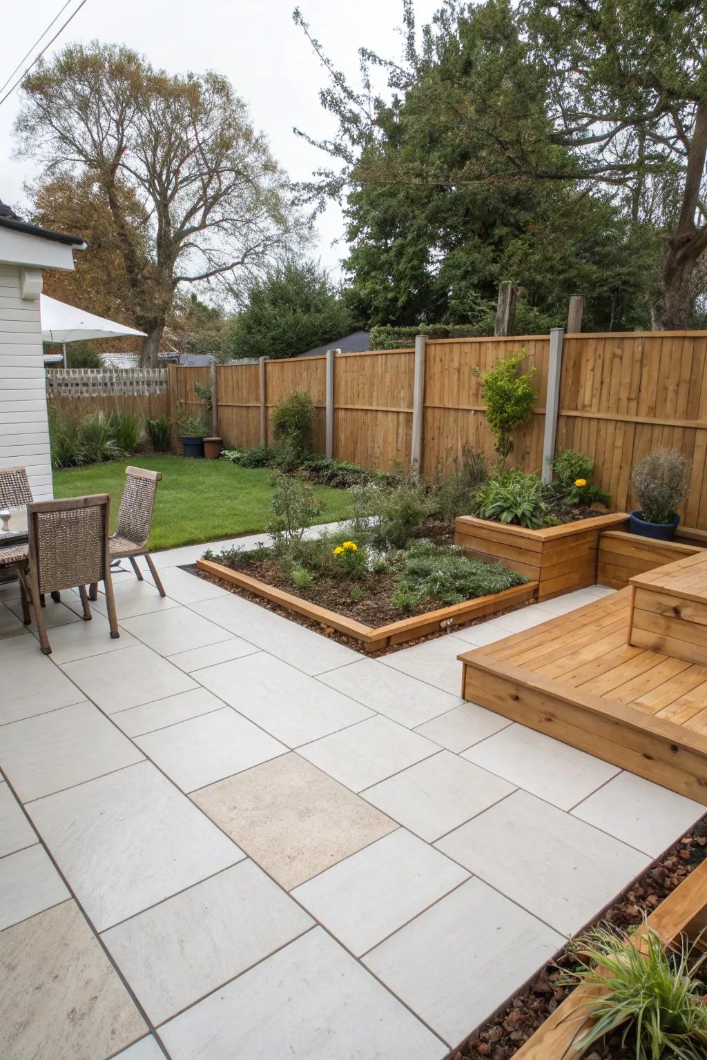 Create intrigue with diverse material surfaces.