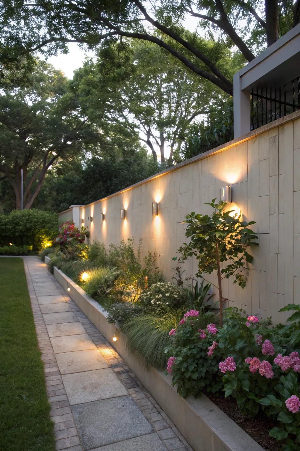 Lights that blend with nature for a harmonious look.