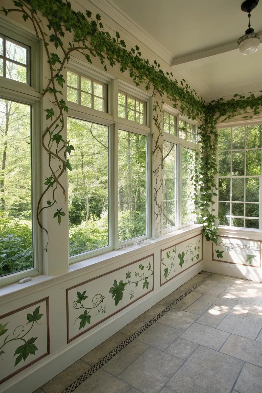 Design a serene getaway through nature-themed perimeters.