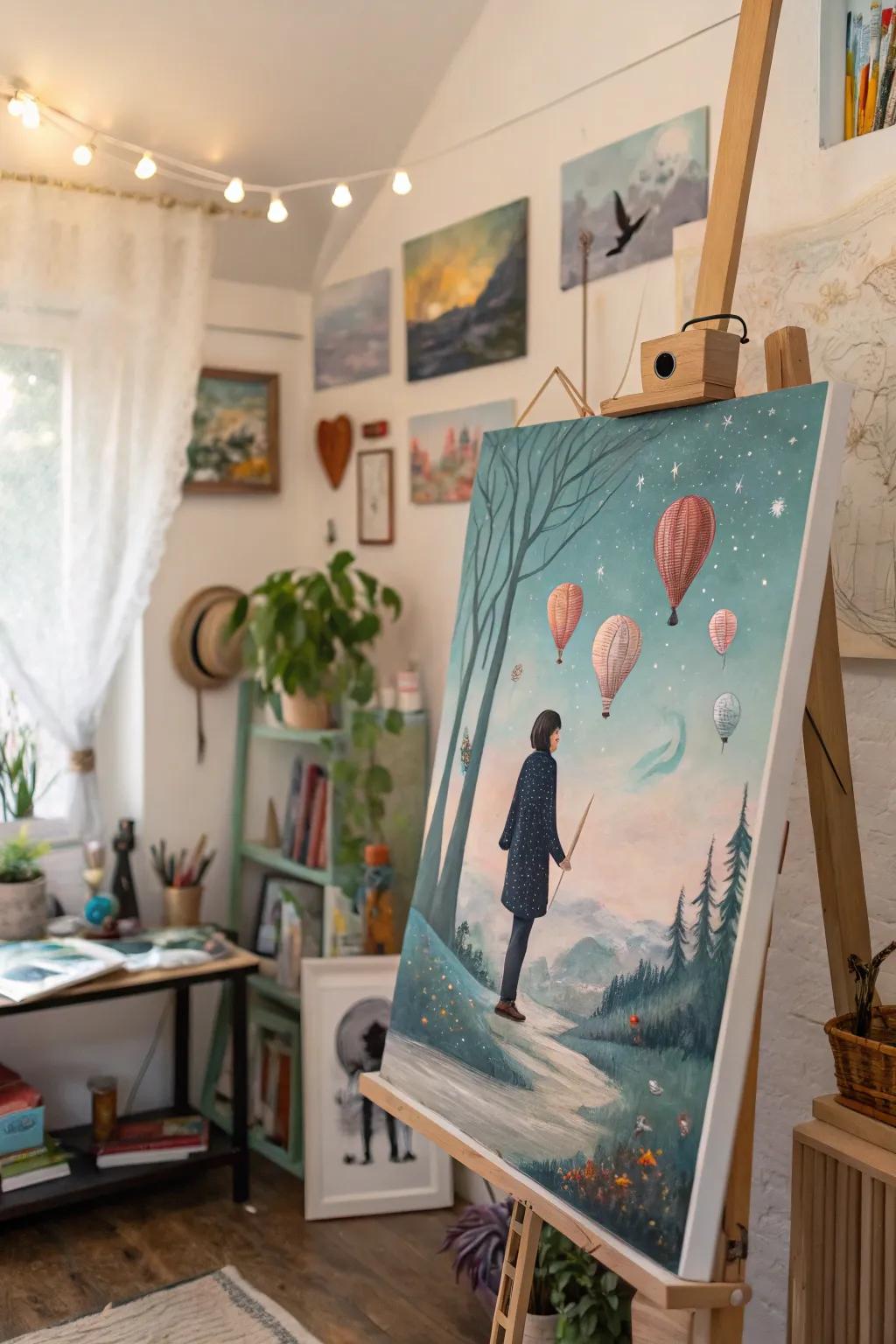 A combination of imagination and reality in art.