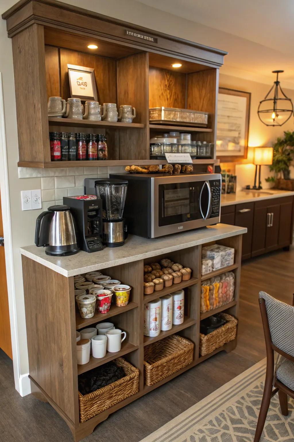 A multi-functional coffee bar that caters to more than just coffee.