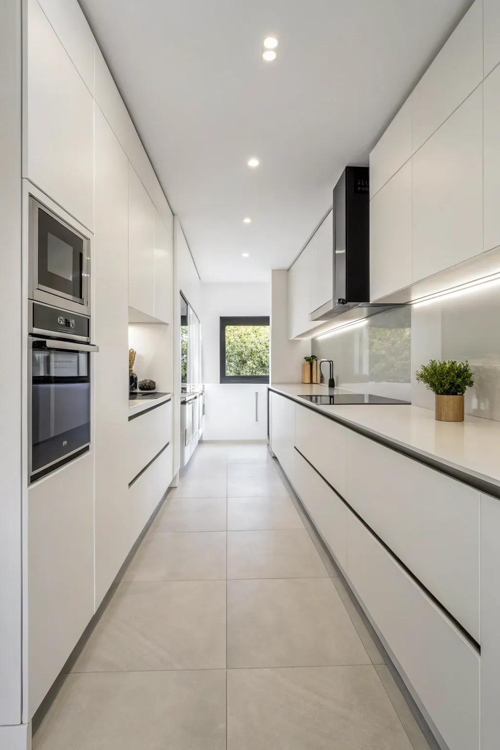 Unadorned units provide a streamlined and contemporary finish.