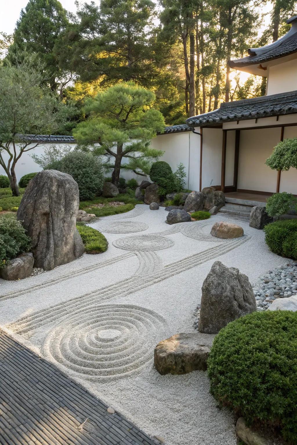Discover serenity in a simple, elegant Zen lawn.