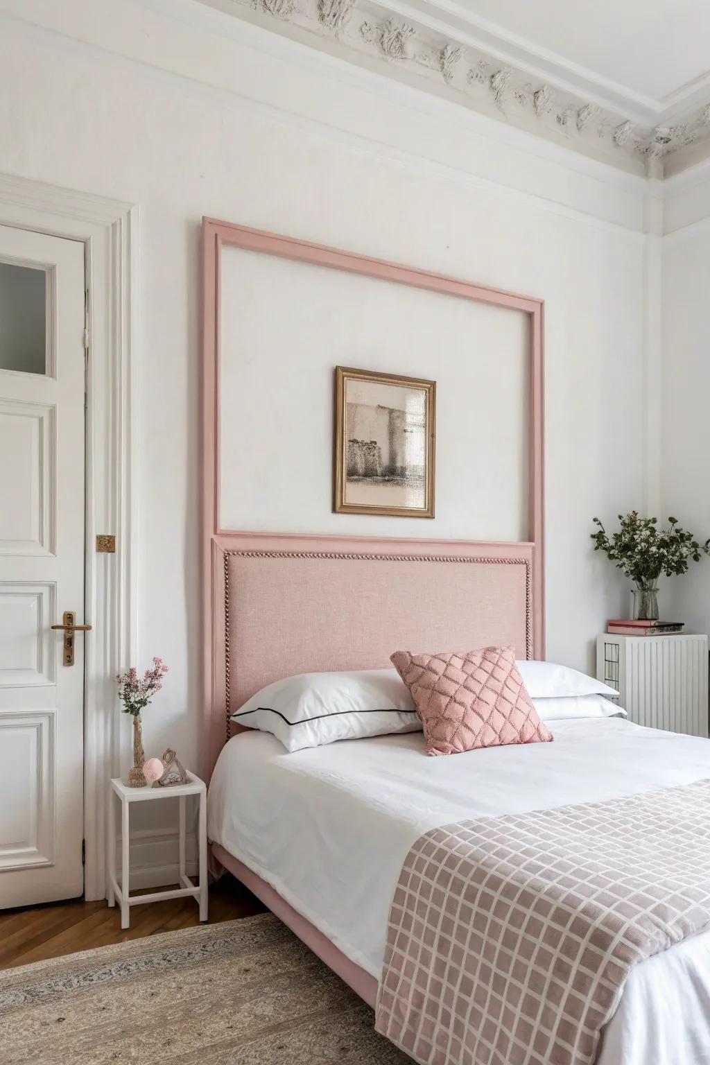 A minimalist bedroom showcasing a clean rose framework.