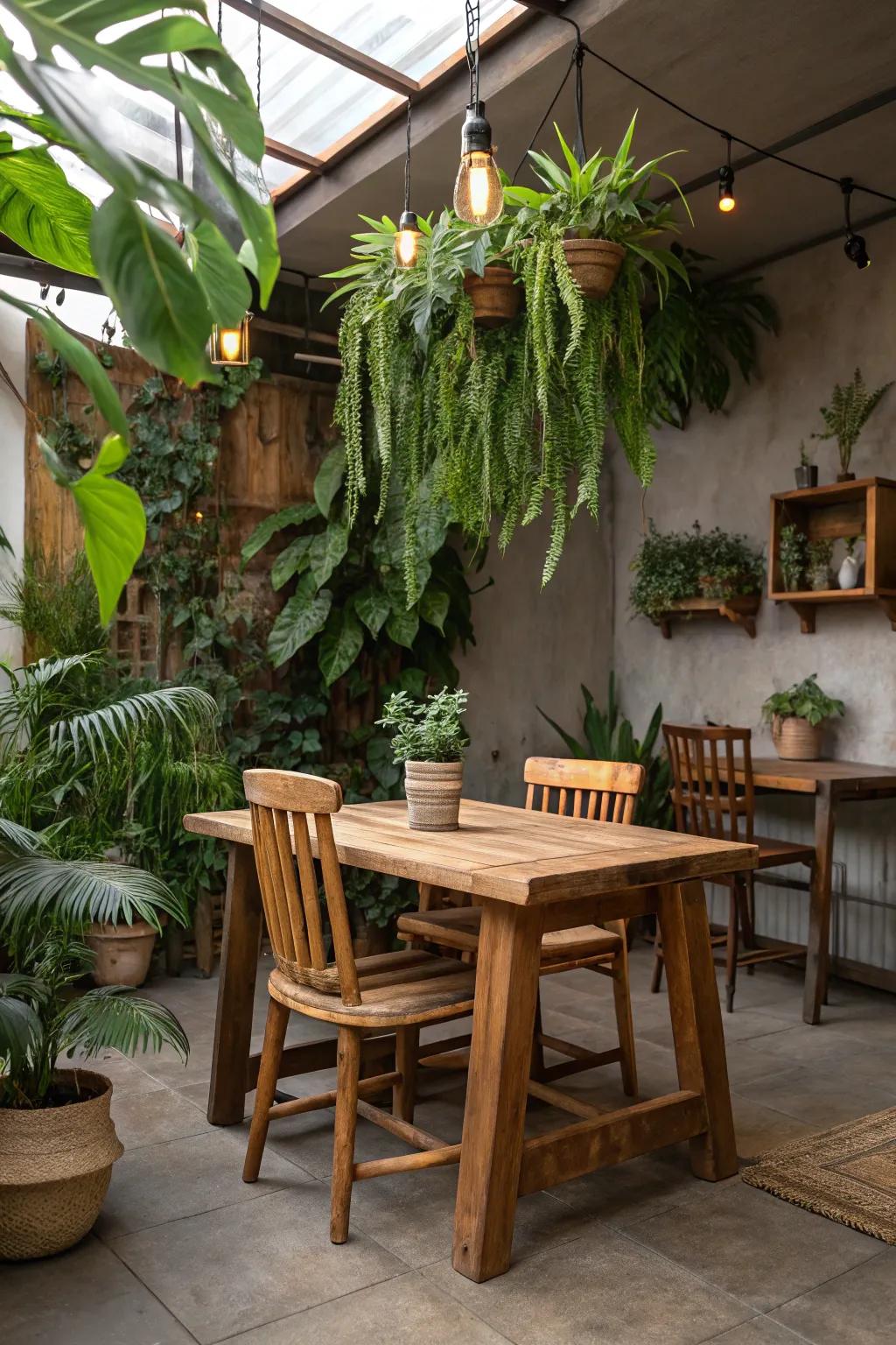 With natural components, embrace rustic appeal.