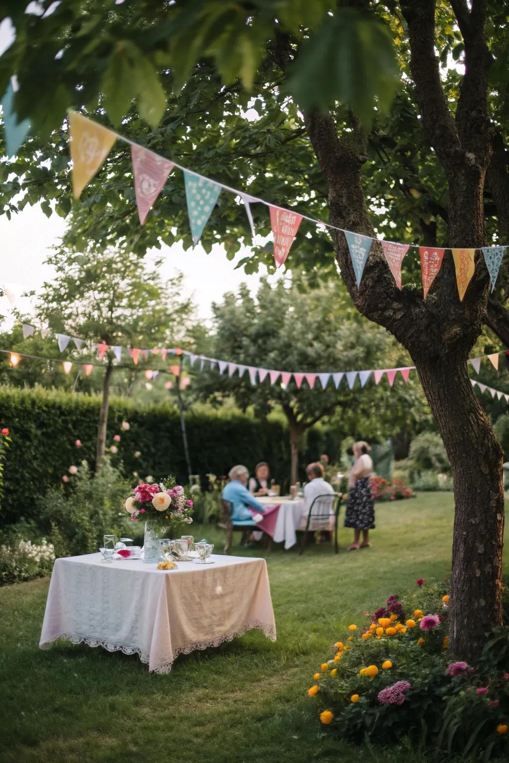 Produce classic banners using vibrant cloths.