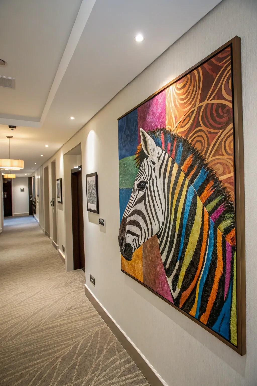 Add playfulness with abstract animal prints.