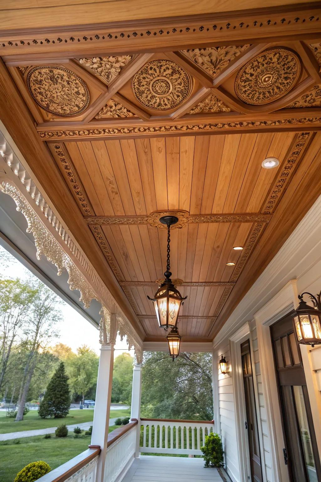 Refined wood paneling for a warm ambiance.