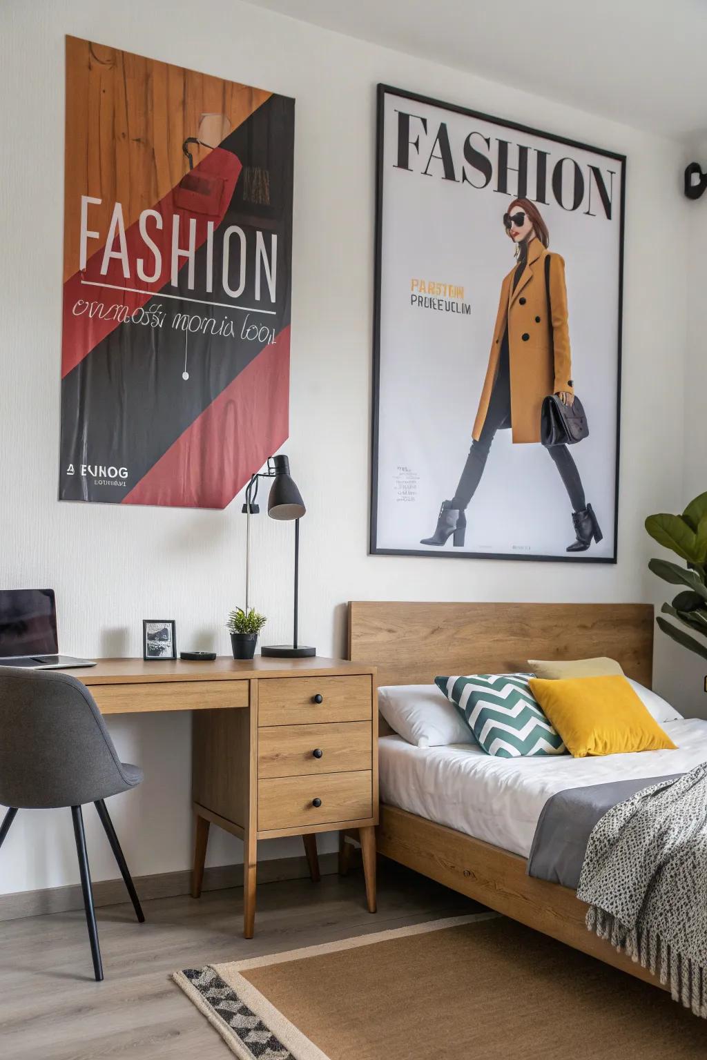 Fashion wall art brings a touch of elegance to any space.
