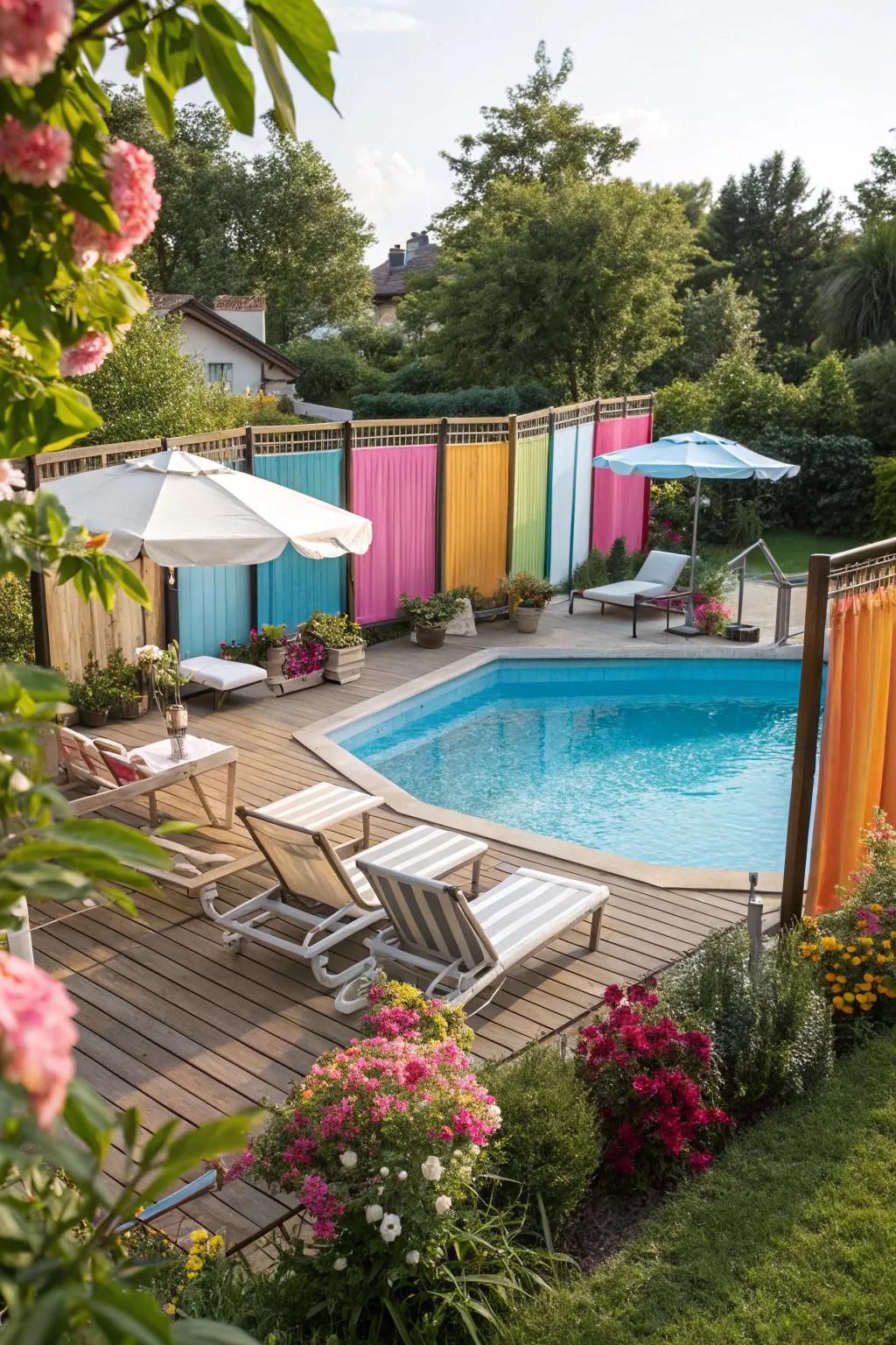 Privacy shields deliver a versatile solution for poolside seclusion.