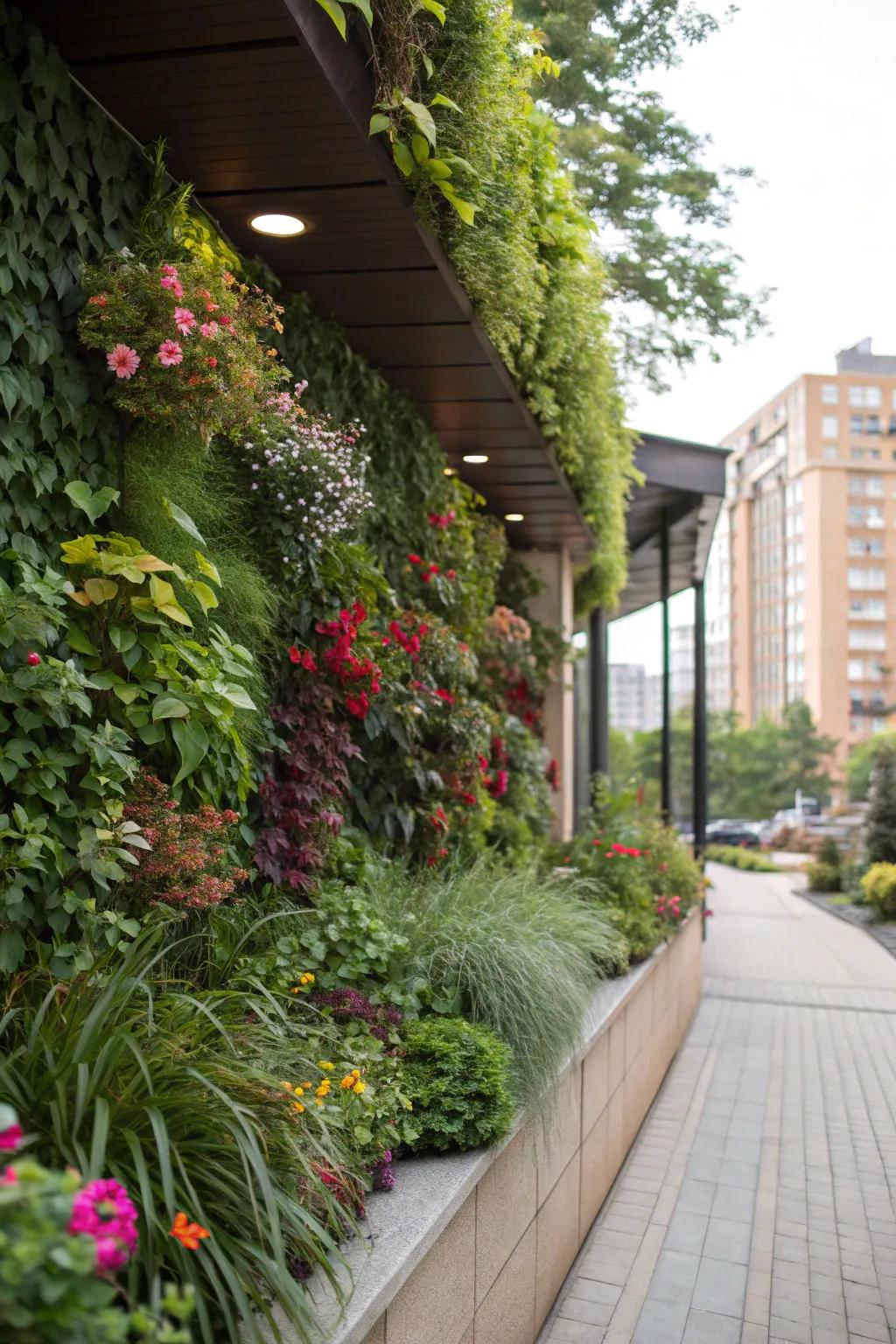 Living walls bring life and privacy to any outdoor setting.