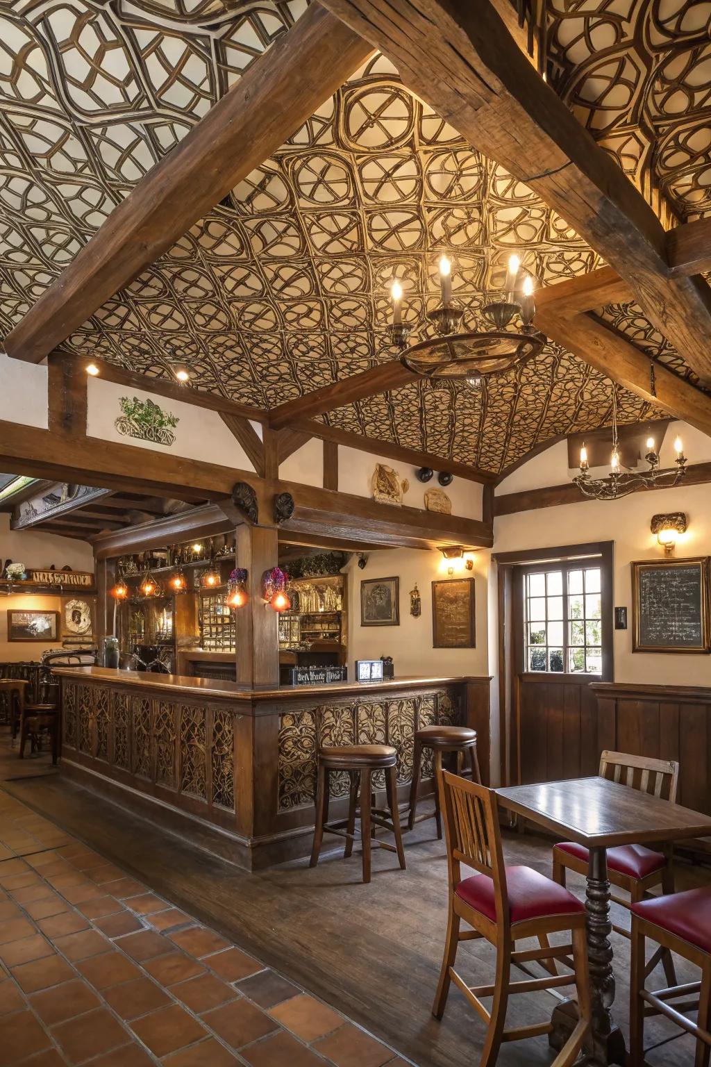 A decorative top surface injects architectural fascination and allure.