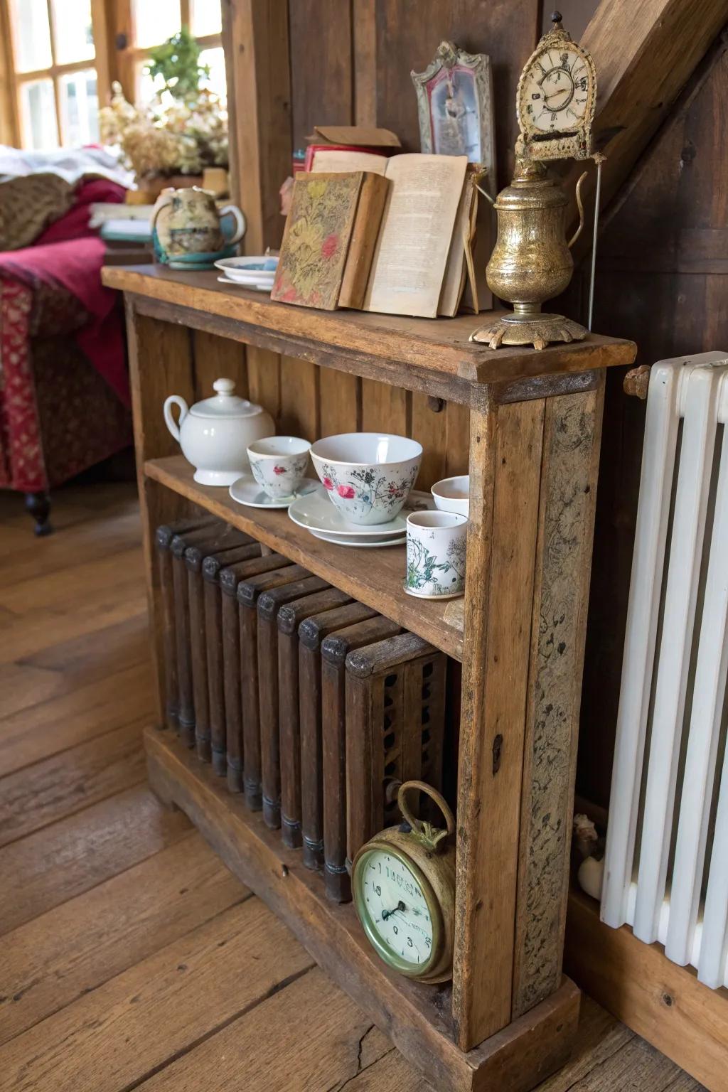 Bring a touch of the countryside into your home with a country radiator shelf.