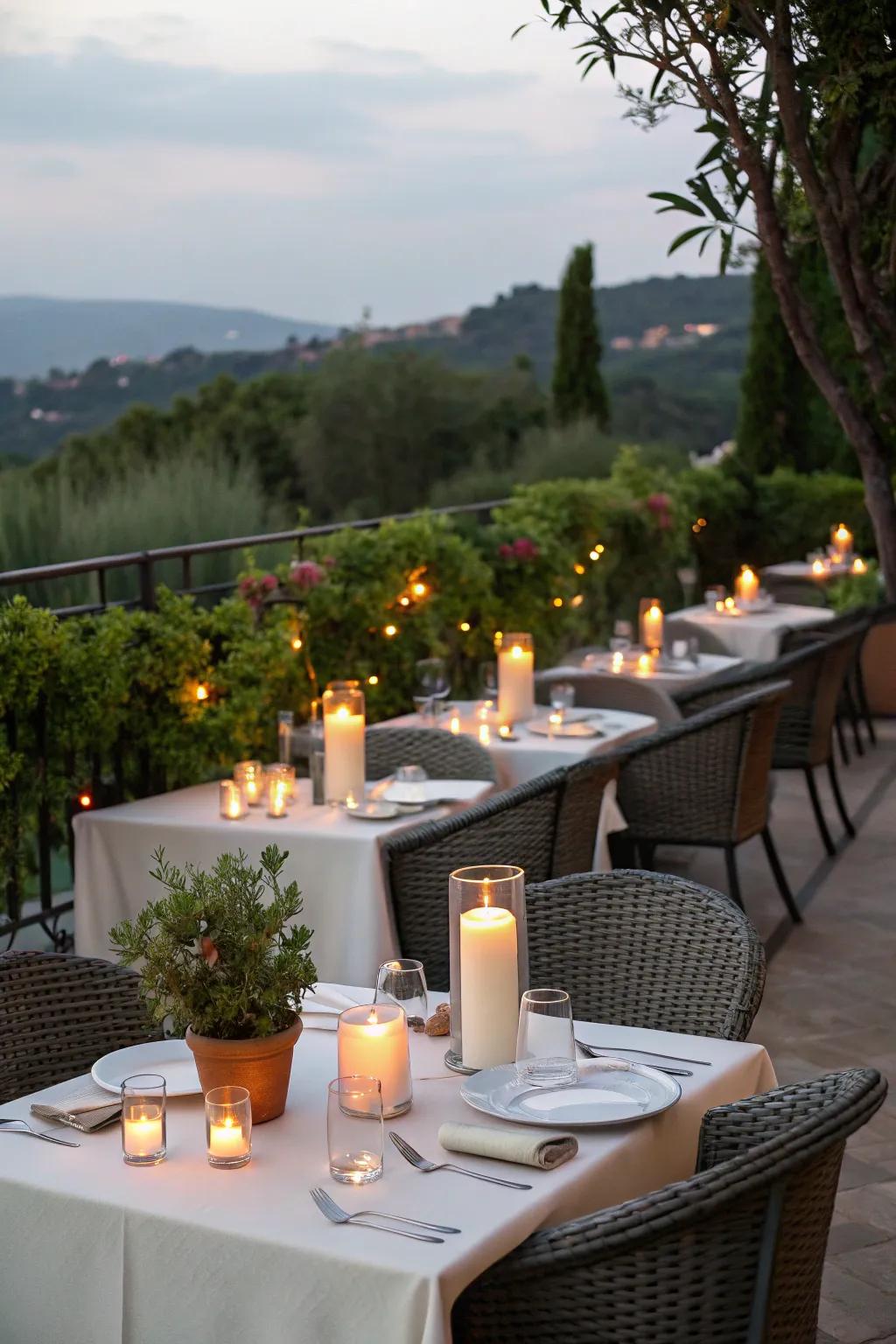 LED candles provide a passionate radiance without the concern.