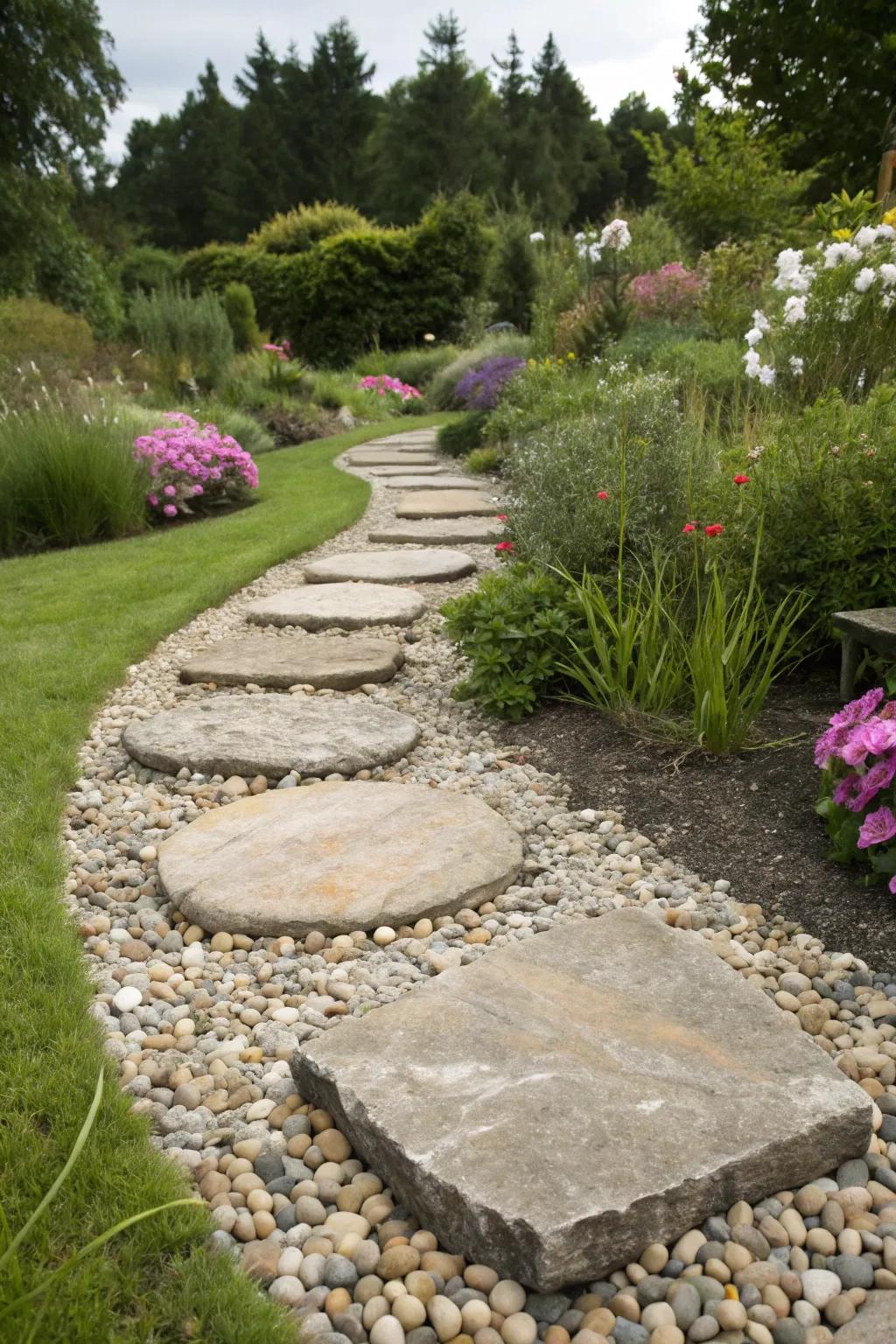 Stepping accents present a time-honored, practical path solution.