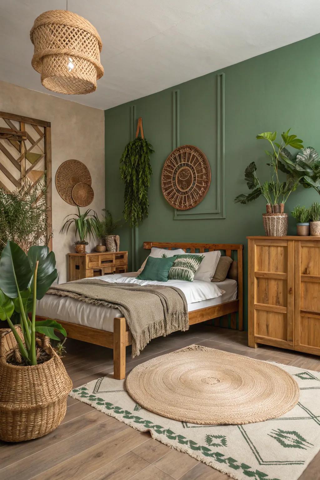 Organic-inspired tones cultivate a tranquil and soothing atmosphere.