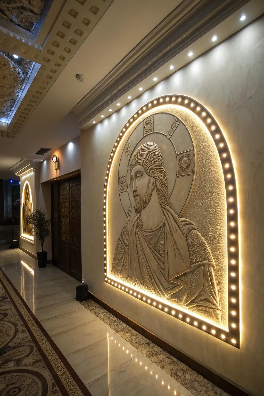 Transform your wall art into a captivating centerpiece with LED backlighting.