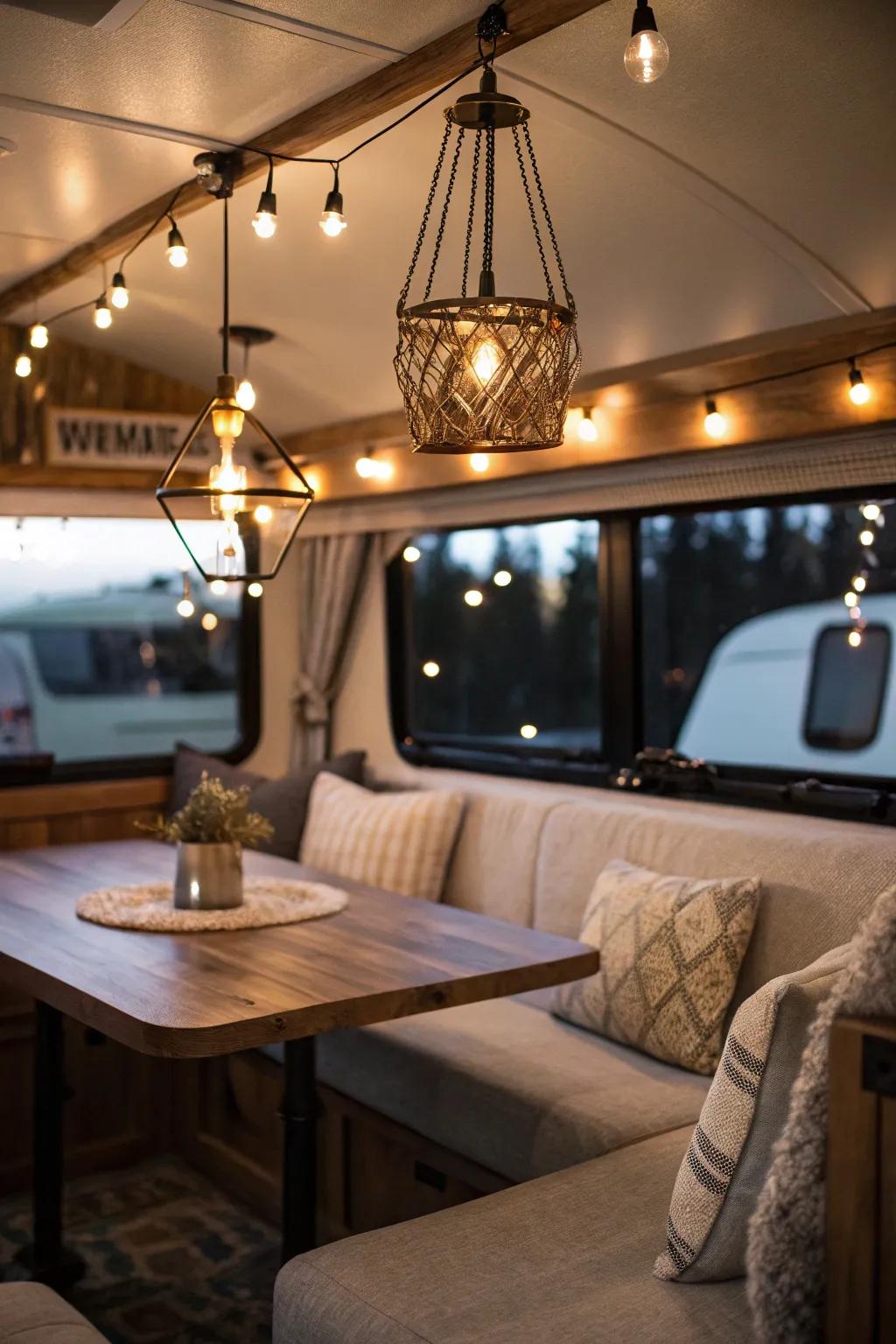 Snug illumination establishes the ideal vibe for unwinding.