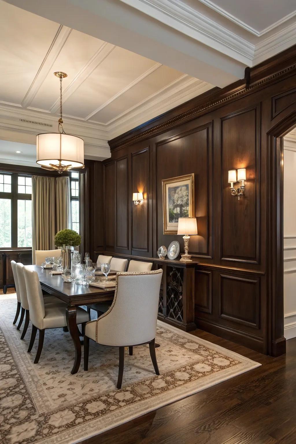 Opposing colors in paneling fashion a captivating and dramatic outcome.