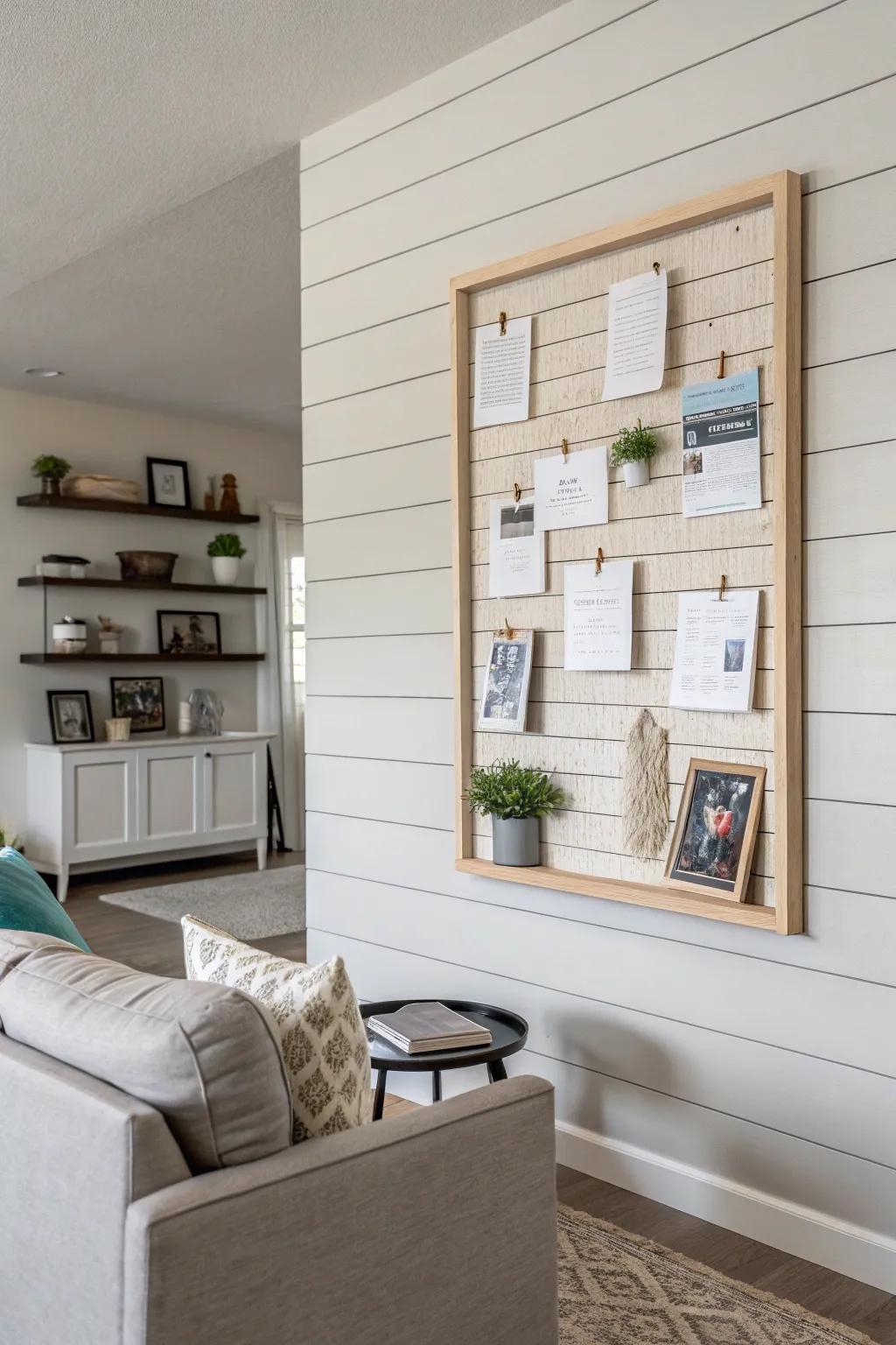 Embrace the beauty of simplicity with a minimalist paneled pinboard.